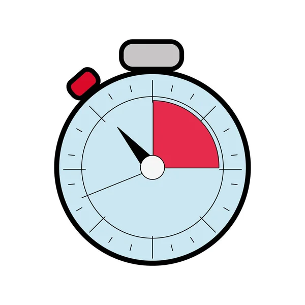 Vollfarbige Chronometer Timer Objekt Zur Messung Des Uhrvektors Illustration — Stockvektor