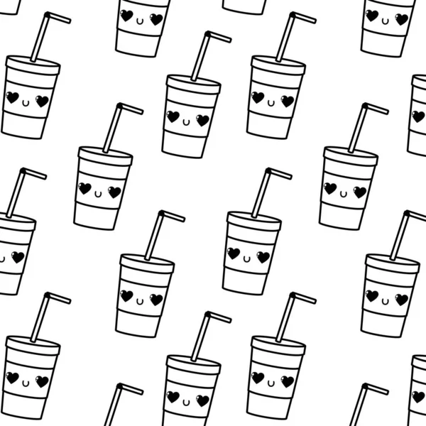 İçki içecek ve cola Tema izole tasarım vektör çizim soda arka plan