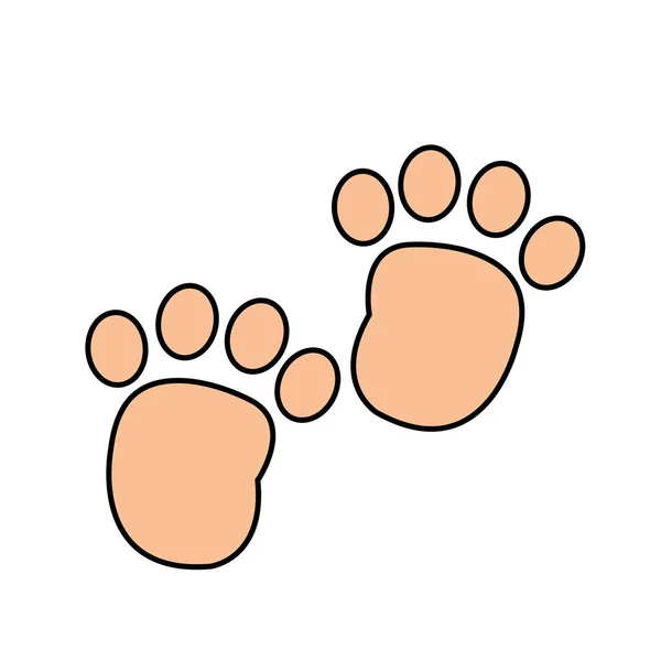 Human Footprint Toes Mark Sign Vector Illustration — Stock Vector