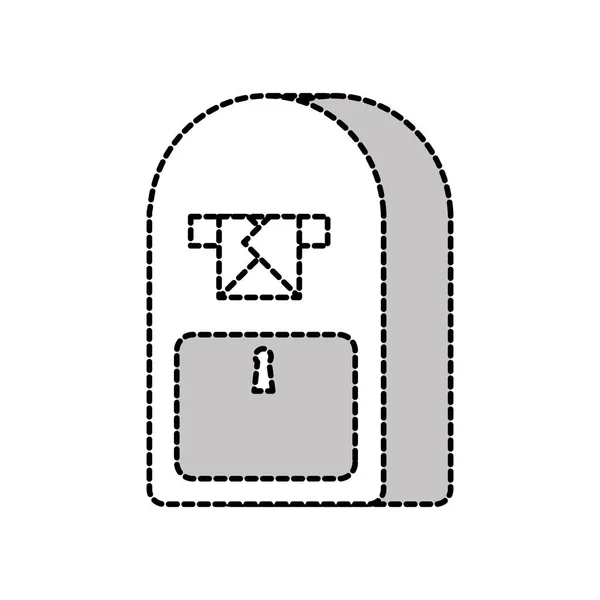 Иллюстрация Векторного Письма Доставки Почтового Ящика Пунктирной Формы — стоковый вектор