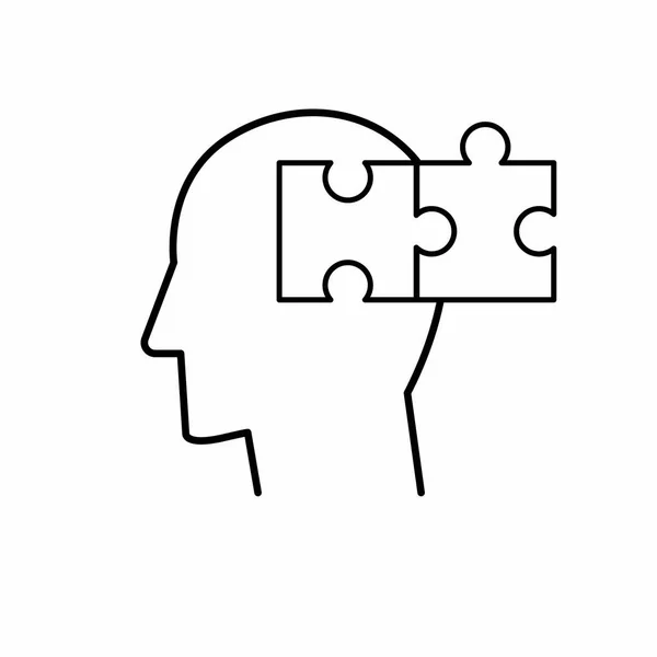 Puzzle et conception de la tête — Image vectorielle