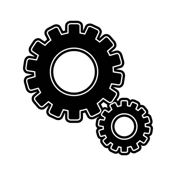 Gear Cog Circle Wheel Machine Theme Isolated Design Vector Illustration — Stock Vector