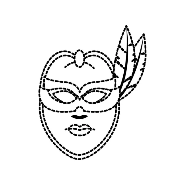 Design maschera isolata — Vettoriale Stock