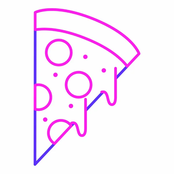 Conception de pizza isolée — Image vectorielle