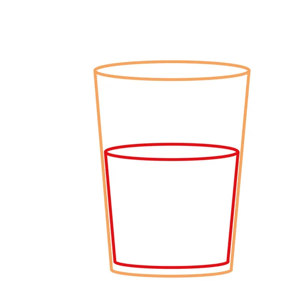 Glas Drank Drank Restaurant Geïsoleerde Themaontwerp Vectorillustratie — Stockvector