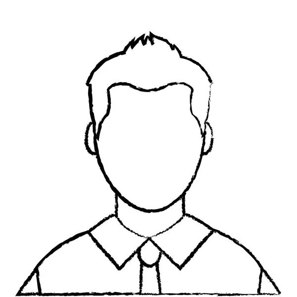 Hombre Avatar Grunge Con Ilustración Vectorial Camisa Sin Rostro Elegante — Archivo Imágenes Vectoriales