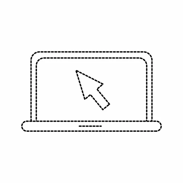 Progettazione del computer portatile isolato — Vettoriale Stock