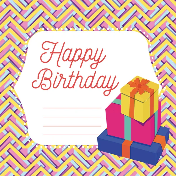 Happy birthday card — Stock Vector