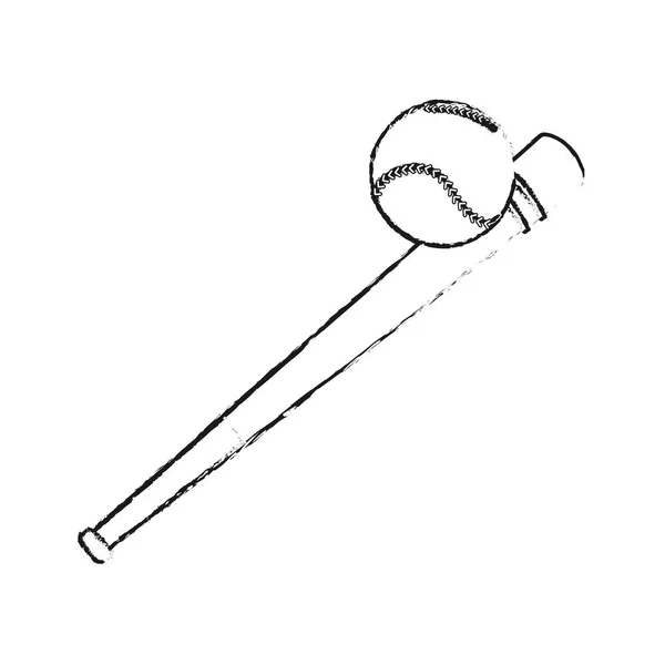Conception de batte de baseball — Image vectorielle