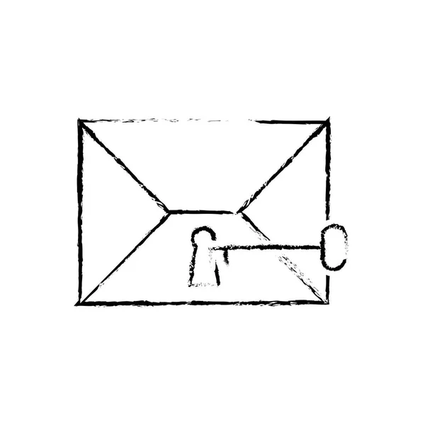 Mensaje Carta Grunge Con Ilustración Vectorial Seguridad Estilo Clave — Archivo Imágenes Vectoriales