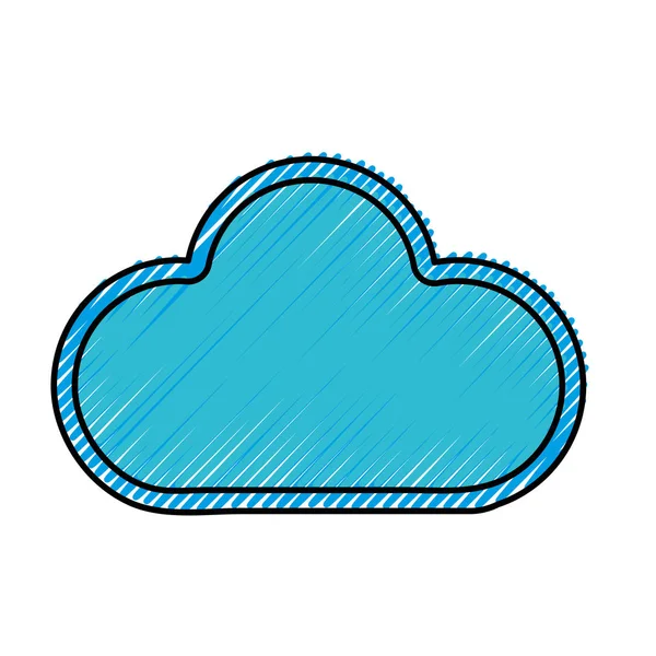 Diseño de nube aislada — Vector de stock