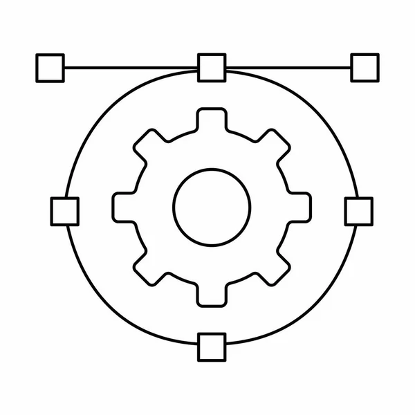 孤立的齿轮的设计 — 图库矢量图片
