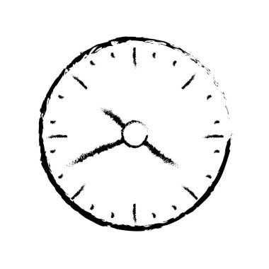 Grunge duvar saati saat nesne vektör çizim yuvarlak