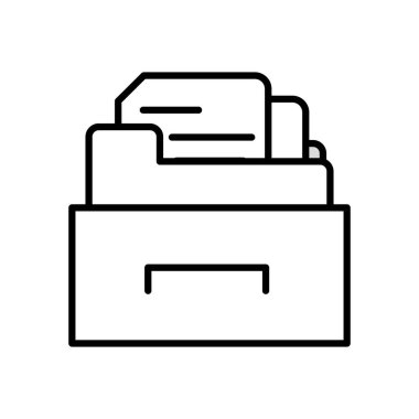 satır dolap dosyası klasör belge Arşiv vektör çizim ile