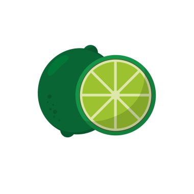 Limon meyve sağlıklı ve organik gıda Tema izole tasarım vektör çizim