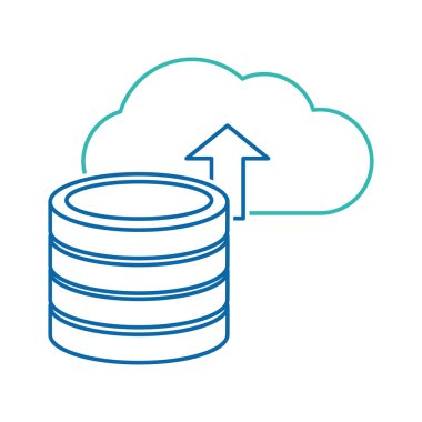 Veri Merkezi barındırma web ve Tema izole tasarım vektör çizim temel