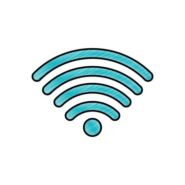 WiFi internet teknoloji ve iletişim Tema izole tasarım vektör çizim