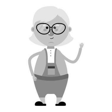 Büyükanne çizgi film tasarımı