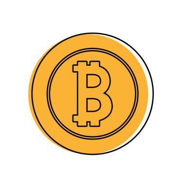 renk Finans bitcoin elektronik ve dijital Döviz Alım vektör çizim