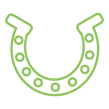 Neon satır metal at nalı öğe Aksesuar tasarlamak vektör