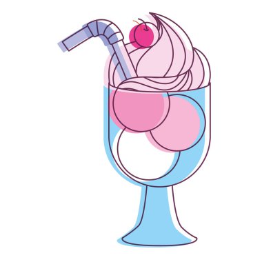 İzole milkshake tasarım