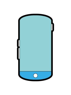 tam renkli smartphone mobil teknoloji vektör çizim arayıp için