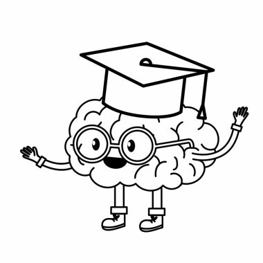 Beyin karikatür tasarım