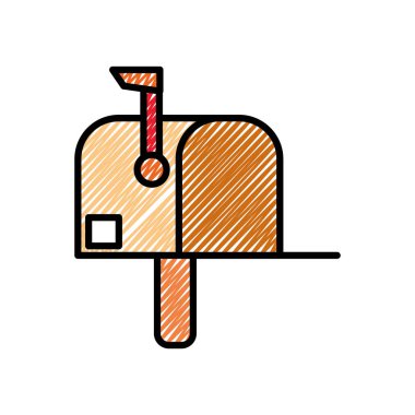 rendelenmiş posta kutusu posta yazışmaları mesaj vektör çizim gönderin