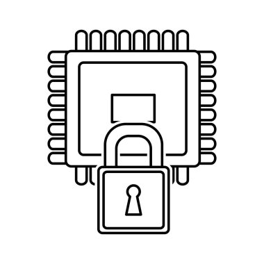İşlemci aygıtı becerikli alet ve teknoloji Tema izole tasarım vektör çizim
