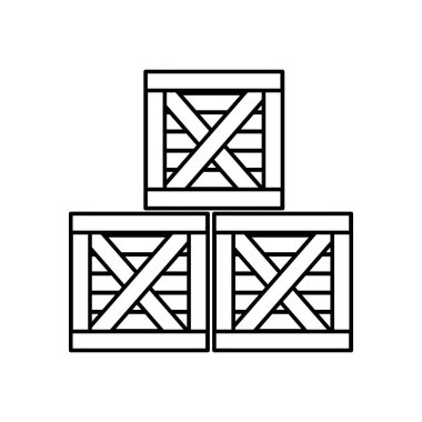 Teslimat nakliye ve lojistik Tema izole tasarım vektör çizim kutusu