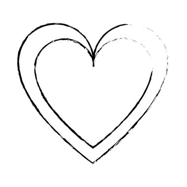 Grunge kalp sevmek tutku tasarlamak vektör simgesi