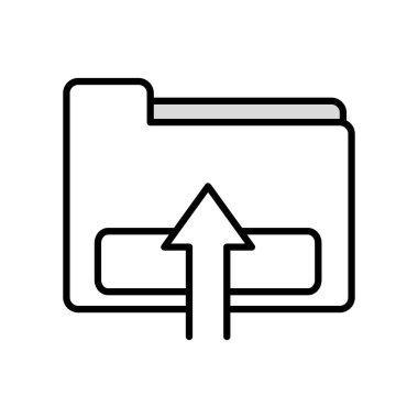 satır dosya klasörü veri bilgi vektör illuctration yükleme