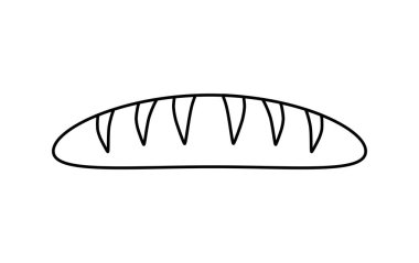 Ekmek, unlu gıda mutfak ve salonu Tema izole tasarım vektör çizim