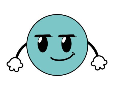 çizgi renk rogue emoji yüz ifadesi silah vektör çizim ile