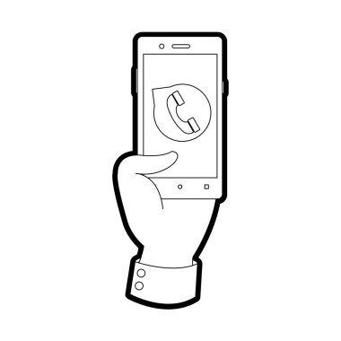 Smartphone aygıt becerikli alet ve teknoloji Tema izole tasarım vektör çizim