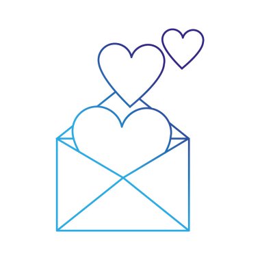 E-posta mektup ve mesaj Tema izole tasarım vektör çizim zarf