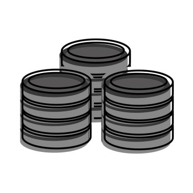 Veri Merkezi barındırma web ve Tema izole tasarım vektör çizim temel