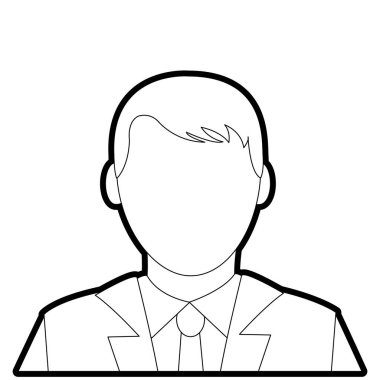 Anahat avatar şık erkek gömlek ve meçhul vektör çizim ile