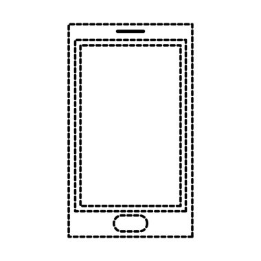şekil akıllı telefon nesne teknoloji iletişim iletiyi vektör çizim için noktalı