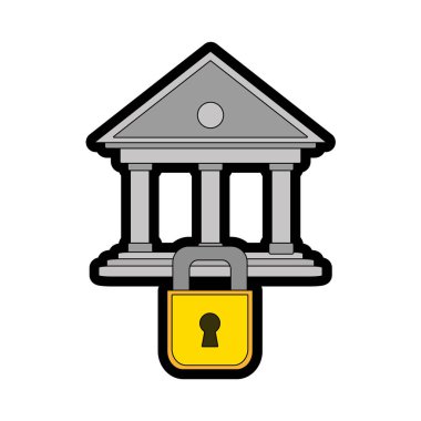 Banka para Finans ve Ticaret Tema izole tasarım vektör çizim