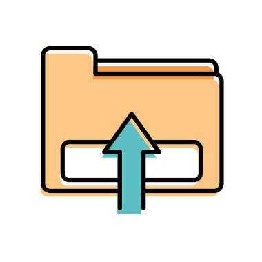 taşınan renk dosya klasörü veri bilgi vektör illuctration yükleme