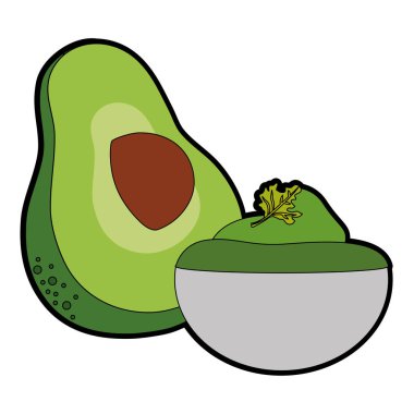 İzole avokado tasarım