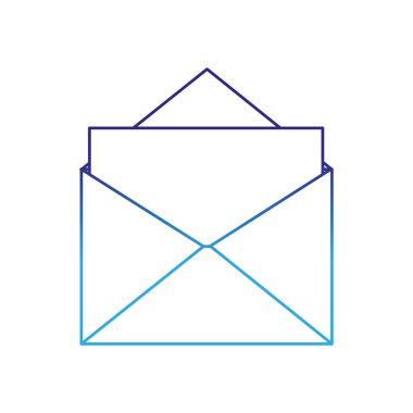 E-posta mektup ve mesaj Tema izole tasarım vektör çizim zarf