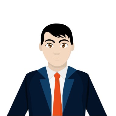 Avatar şık erkek gömlek ve saç şekli vektör çizim ile