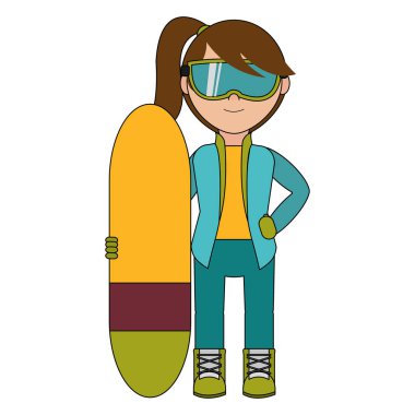 Snowboard tasarım kızla