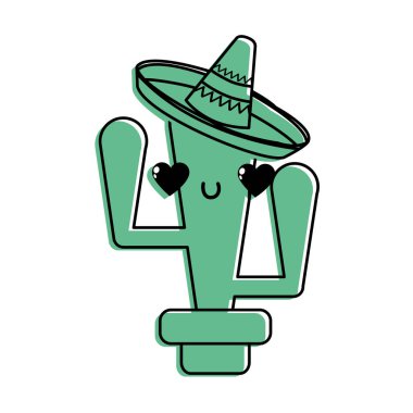 İzole kaktüs tasarım