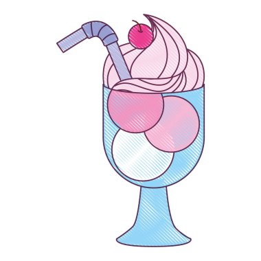 İzole milkshake tasarım