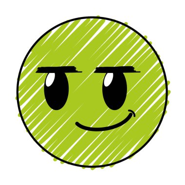 Rogue yüz jest emoji ifade doodle