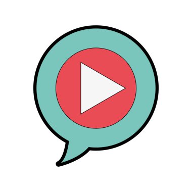 tam renkli sohbet kabarcık ekran ile oyun video