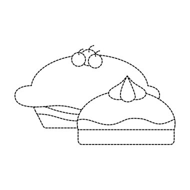 İzole pasta tasarım